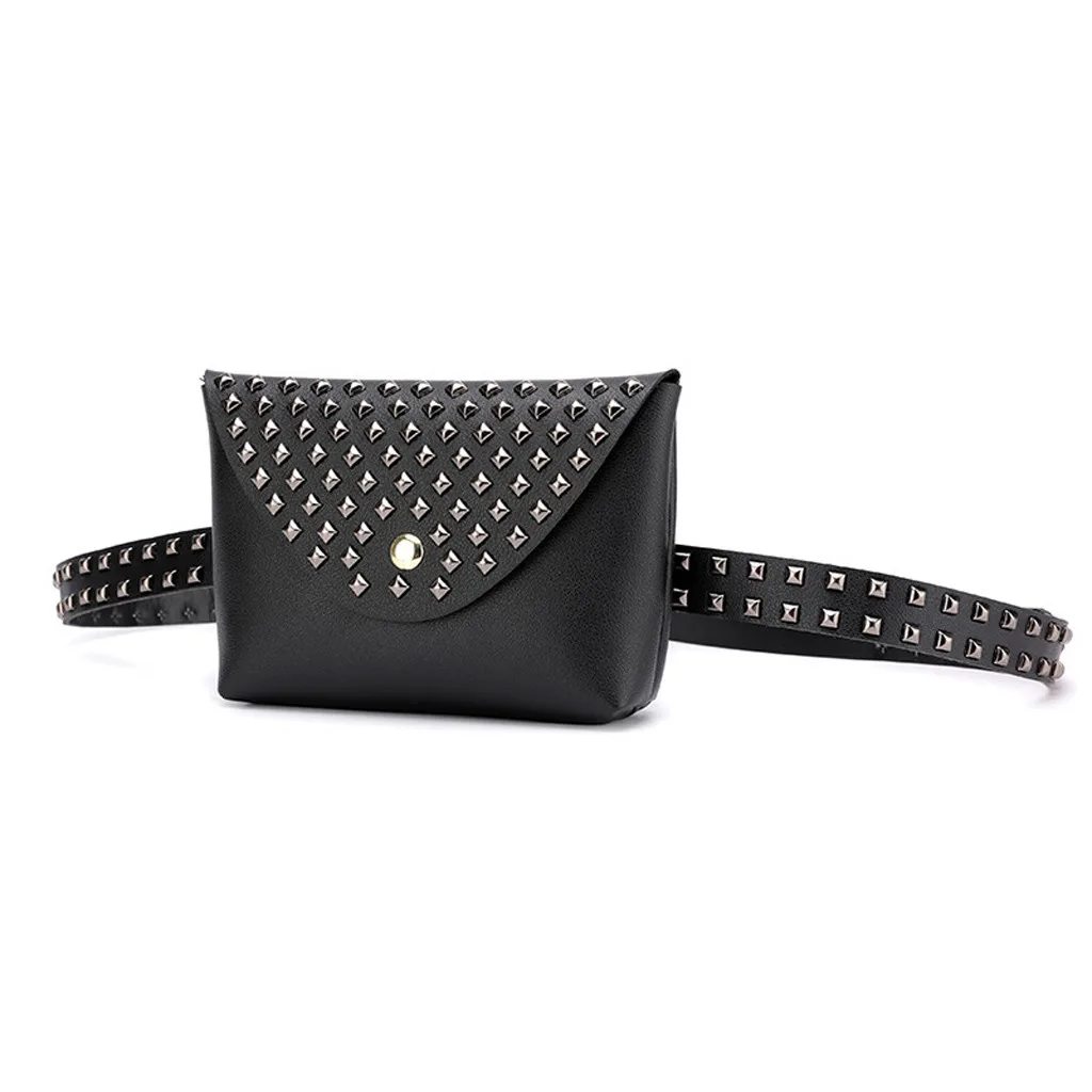 OCARDIAN Талия пакеты Для женщин дизайнер Fanny Pack моды небольшой мини кожа заклепки Hasp одноцветное сумка почтальона Сумка Dropship A16