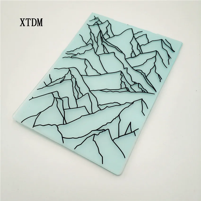

HOT plastic mountain top template craft card making paper card album wedding decoration scraping Embossing folders