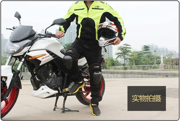 Мода PRO-BIKER углеродное волокно мотоциклетная Защитная Экипировка наколенники мотогонок наколенники локоть защитная Экипировка свободный размер EVA