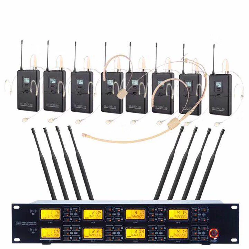 

Wireless Microphone System 8-Channel Dynamic Studio Microphone Wireless Karaoke Party KTV UHF Studio Handheld Microphone