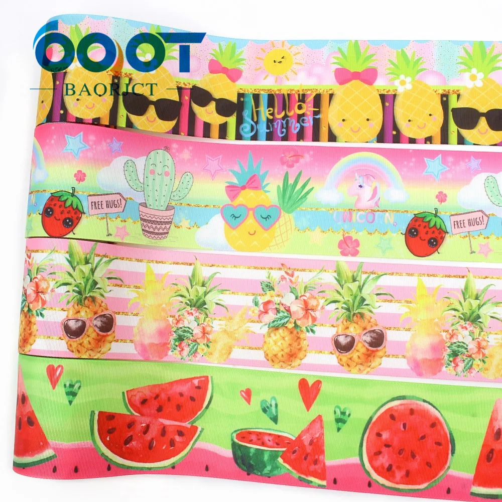 

OOOT BAORJCT I-19426-1112, 3 ", 10 ярдов, фруктовые термопереводные ленты с принтом, ленты с бантом, колпачок, аксессуары для самостоятельного изготовления