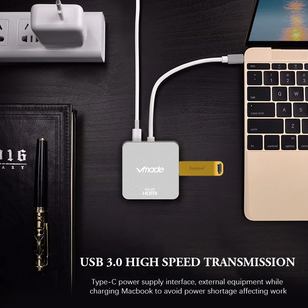 Type C к HDMI USB 3,0 Comverter USB-C концентратор PD Быстрая Зарядка Кабель-адаптер для Macbook Pro/huawei mate 10/samsung Galaxy S8