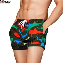 Yehan мужские пляжные шорты с принтом акулы плавки короткие брюки мужские спортивные шорты для бега для серфинга Homme