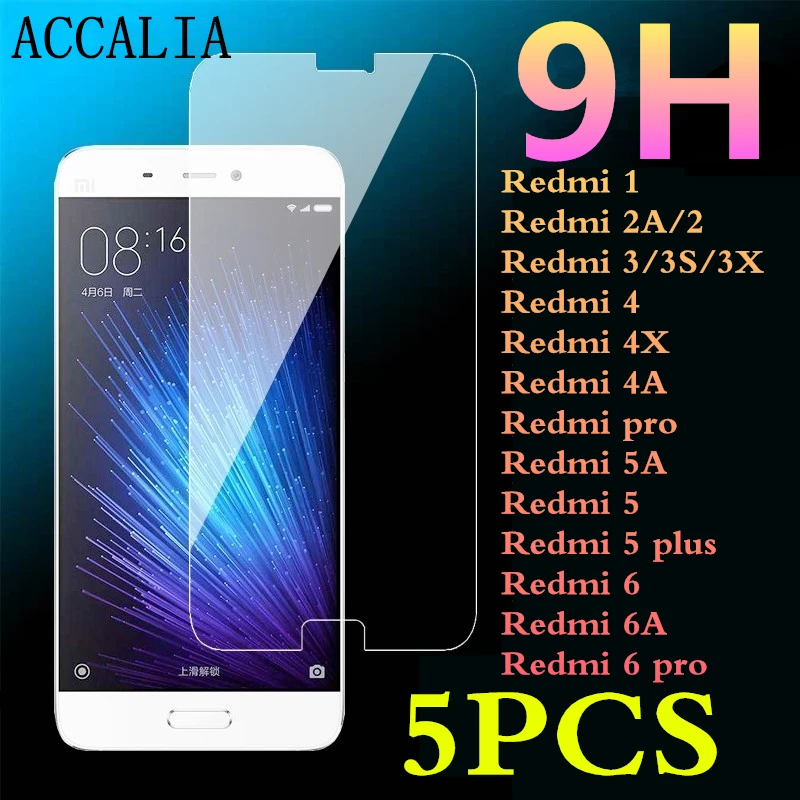 Закаленное стекло 9H для Redmi 2 2A 3 3S 3X 4 4X 4A PRO 5A 5 5Puls 6 6A 6pro шт. Защитная пленка экрана