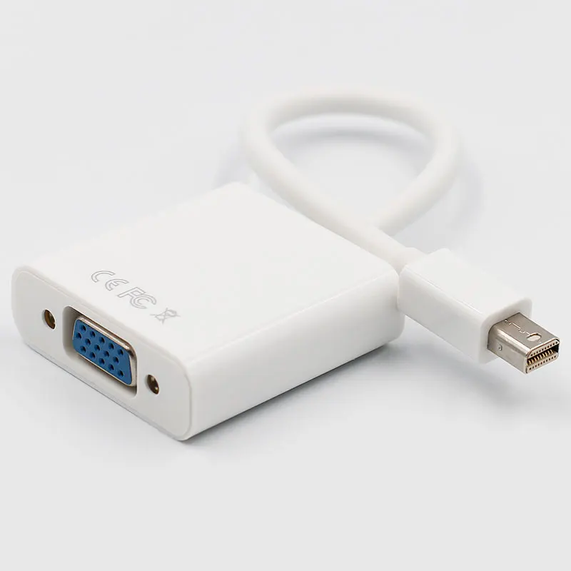 موانئ دبي مصغرة لمحول VGA الصاعقة البسيطة DisplayPort إلى VGA محول الكابل 1080 P كابلات ل كمبيوتر صغير هوائي ماك بوك برو العارض PC