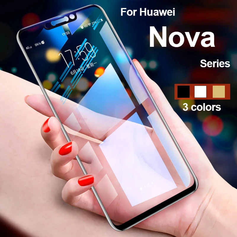 

2pcs Protective glass on for huawei nova 3 3i 2 2i 2s 2 plus s2 i2 i3 screen protector 9h huawey tempered glas film protect
