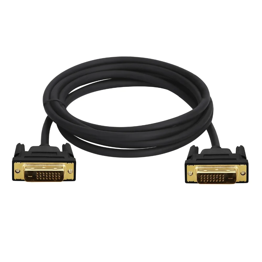 Кабель DVI высокоскоростной DVI 24+ 1 Pin папа-папа 1 m/1,5 m/2 m/3 m/5 m DVI-DVI кабель адаптер для проектора ноутбука tv lcd DVD HD tv