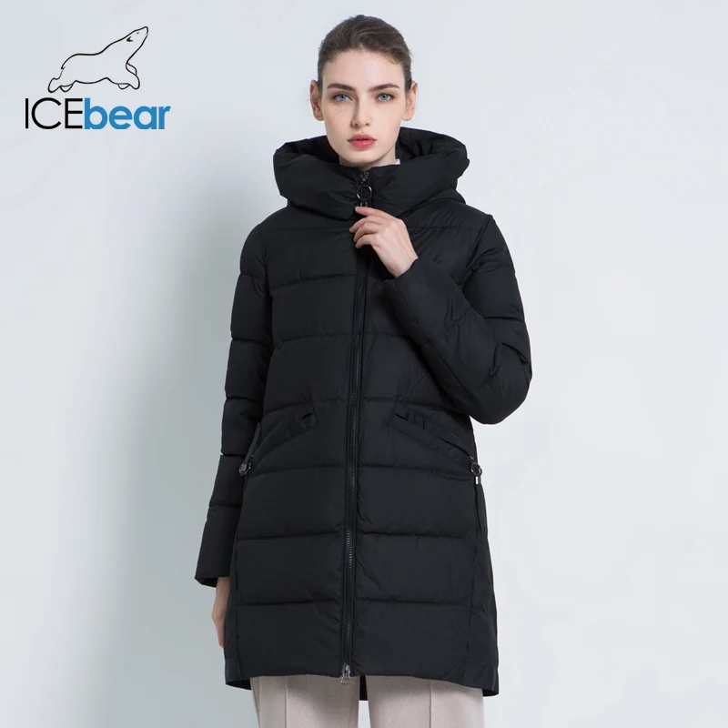 ICEbear New Women's Winter Coat Fashion Woman Jacket Female Cotton Jackets Hooded Ladies Coat Warm Brand Clothing GWD18203I