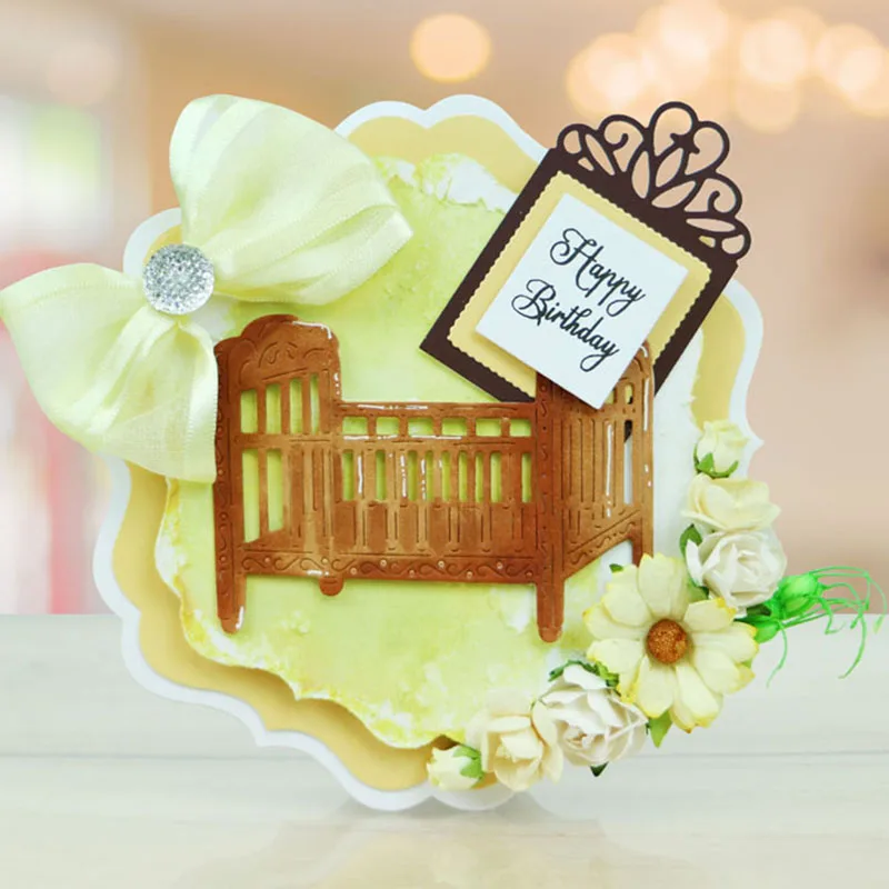 Children Baby Kids Bed Metal Cutting Dies Stencils for DIY Scrapbooking Photo Album Decorative Embossing DIY Paper Cards Making