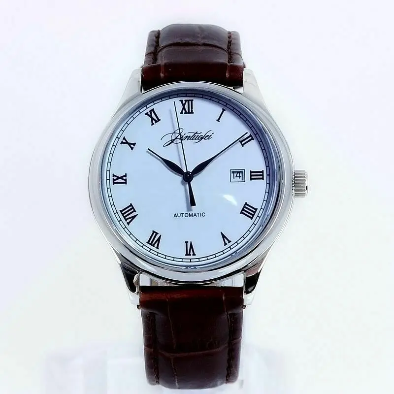 

MIYOTA Mens Dress Business Enamel Dial Watch mvt Mechanical Automatic Sapphire