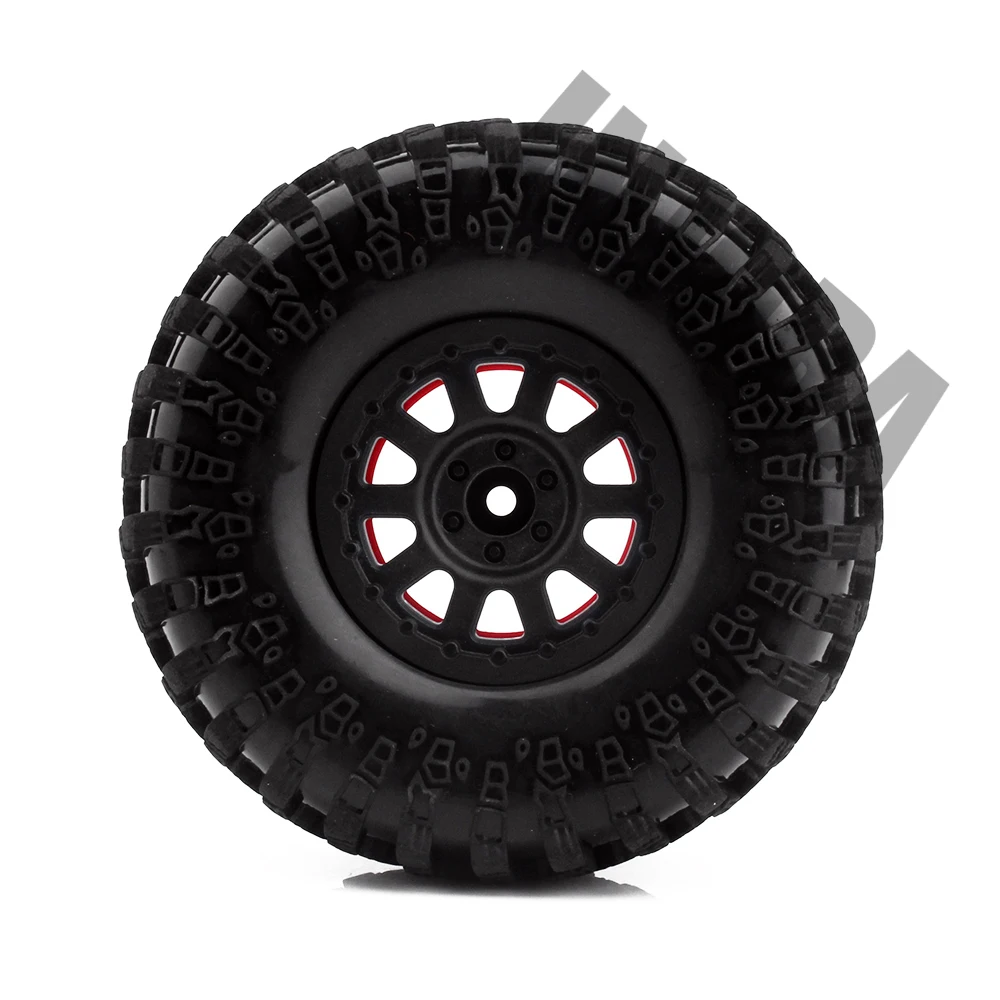 4 шт. 2 дюйма резиновые шины и пластиковый обод Beadlock для 1:10 RC Rock Crawler Axial SCX10 RR10 Wraith Yeti