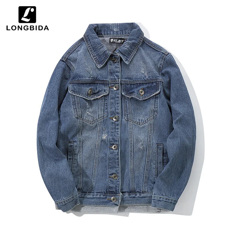 

New Fashion Bomber Jeans Jackets Men Loose High Street Patchwork Denim Jacket Casual Harajuku Streetwear Jackets