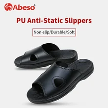 Abeso/тапочки из искусственной кожи; Антистатическая безопасная обувь; нескользящая рабочая обувь для мужчин и женщин; Прочные дышащие тапочки без запаха; A8615