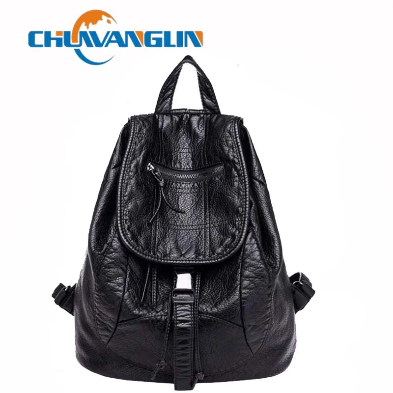 Рюкзак Chuwanglin женский из промытой кожи модная Простая Дорожная сумка
