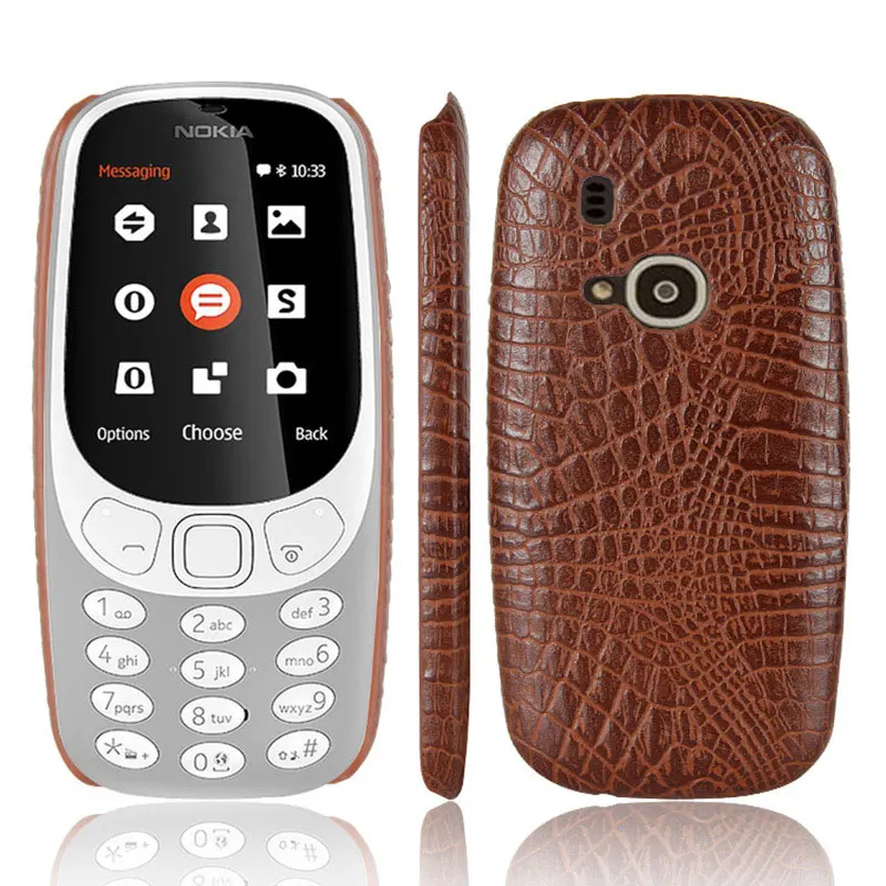 

For Nokia 3310 2017 Phone Case Fashion Crocodile Skin Leather Back Cover For For Nokia 3310 Capa Nokia3310(2017) 2.4" cases