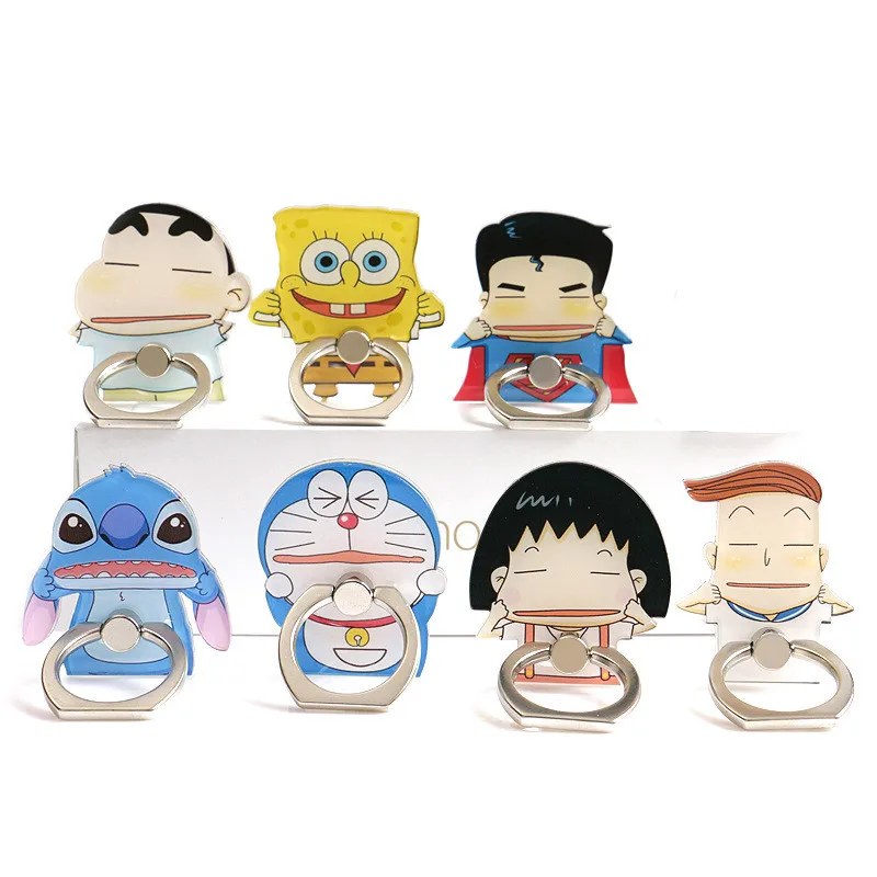 

Universal Phone Holder Ring Mobile Phone Holder Stand Cat Doraemon Cartoon Finger Phone Ring Holder suporte celular for iPhone