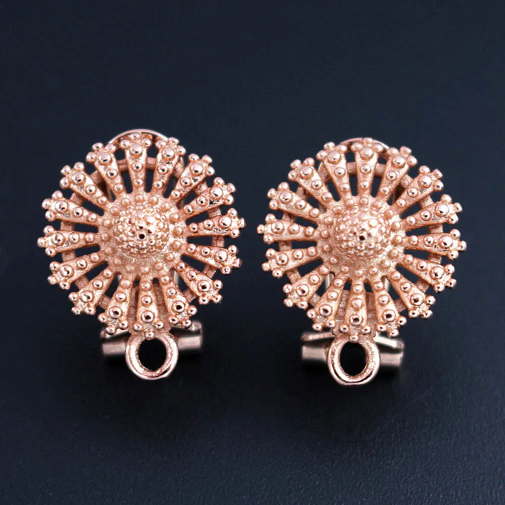 Hanging Earrings Connector Linkers Filigree Circle Base Creative Gold