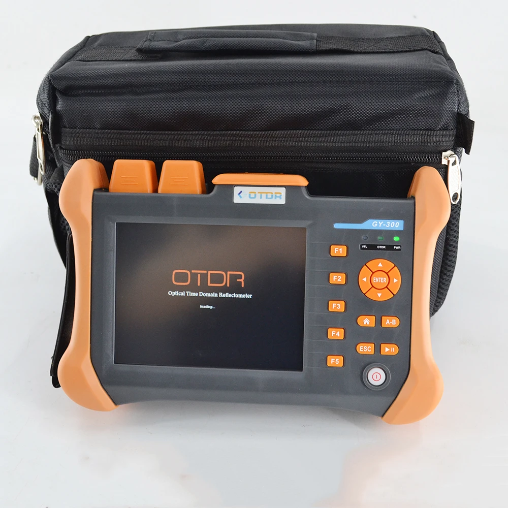 OTDR TMO-300-SM-B OTDR 1310/1550nm 32/30dB, интегрированный VFL, Сенсорный экран оптический измеритель коэффициента отражения методом временных интервалов VFL