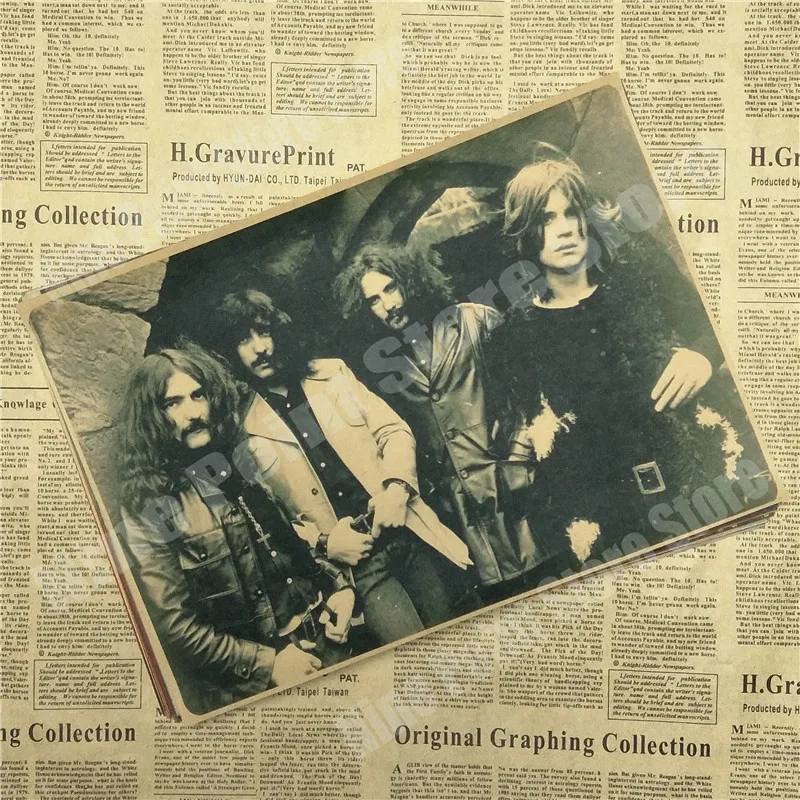 Black Sabbath. Плакат Оззи Осборн. Украшение для домашнего интерьера крафт-кислотная рок-музыка плакат рисунок ядро наклейки на стену 30x21 см - Цвет: Зеленый