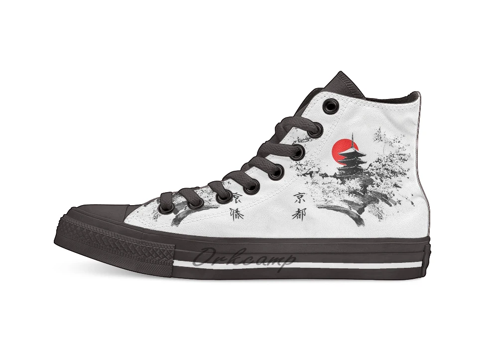 

Kyoto Japan Old Capital Casual High Top Canvas shoes sneakers For Drop shipping