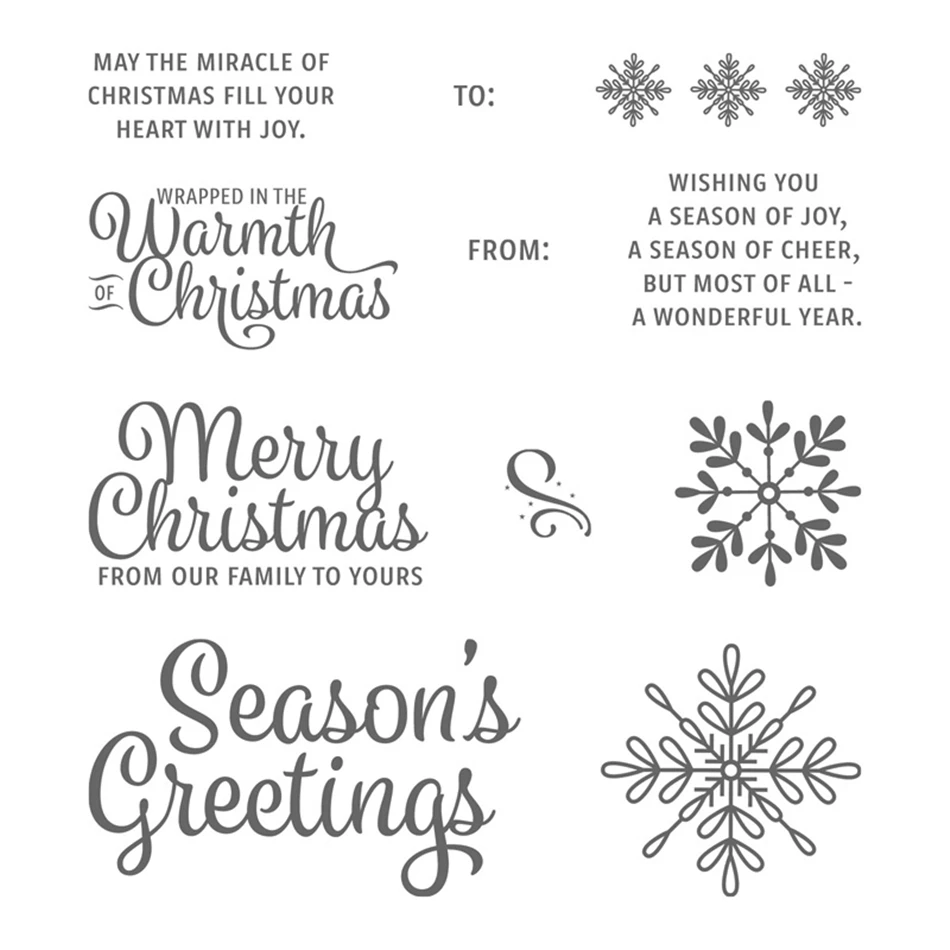 GJCrafts Christmas Dies Stamp and Die Sets Metal Dies Clear Stamp for