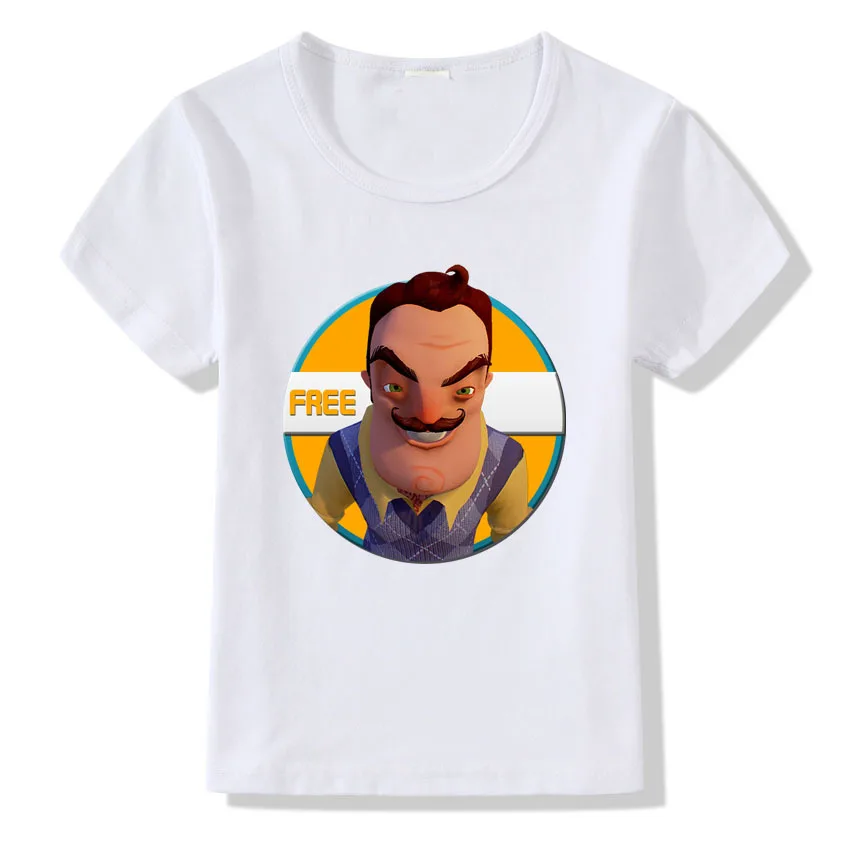 Г. Новая детская одежда футболка с принтом «HELLO neidour» Детская одежда топы летняя рубашка для мальчиков и девочек, костюм