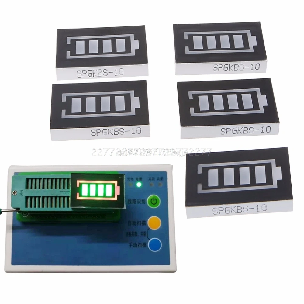 

5PCS Power Table LED Display Lithium Battery Level 4 Grid Percentage Indicator Module Board Capacity Tester A04 19 Dropship