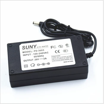 

36VDC strip driver ,100-240Vac input Lighting transformer ,108W 3A led power supply ,CE FCC Listed with 5.5*2.1 ,5*5*2.5 port