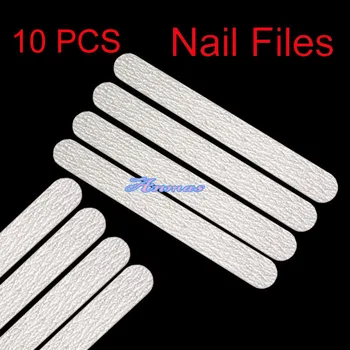 

10 Pcs Nail Art Sanding Files Buffing GREY Round Manicure Salon Tool