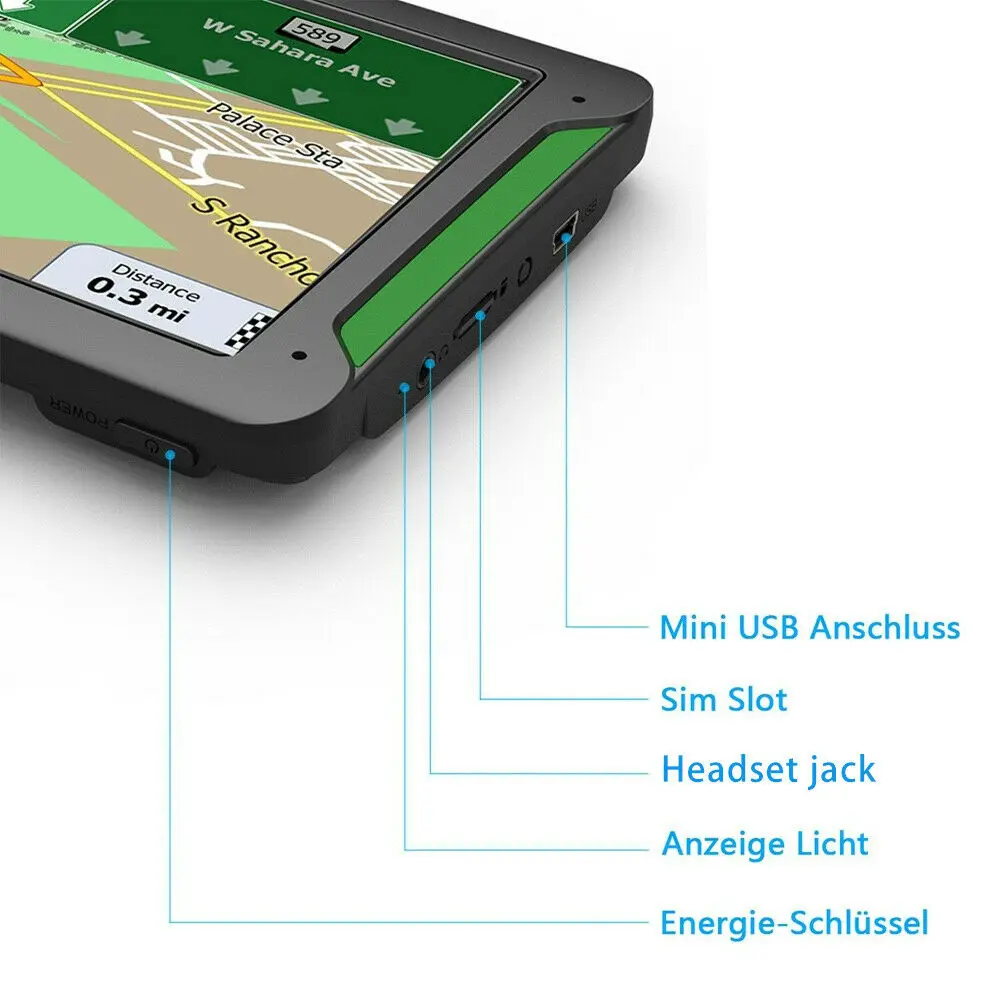 7 дюймов навигационное устройство gps Карты автомобиль Грузовик Авто Сенсорный экран 256 МБ+ 8 Гб в режиме реального времени речевых сообщений отсутствуют Hi-Fi динамик карта Европы