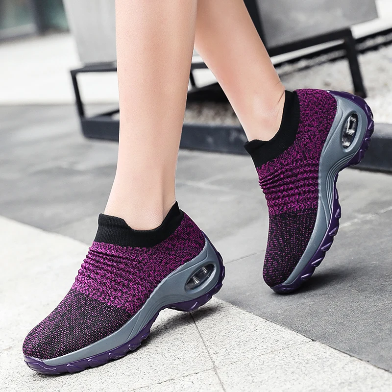ZHENZU/дышащий светильник; женская обувь для бега; уличная прогулочная обувь с амортизацией; женская спортивная обувь для бега; нескользящие кроссовки