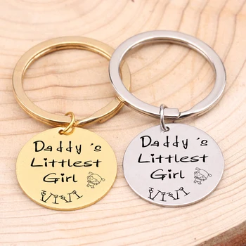 

"Daddy's Littlest Girl"3 Colors Fashion Key Pendant Daughter Gift Bag Charm Name Customized Personalized 1 pcs Keychain Jewelry