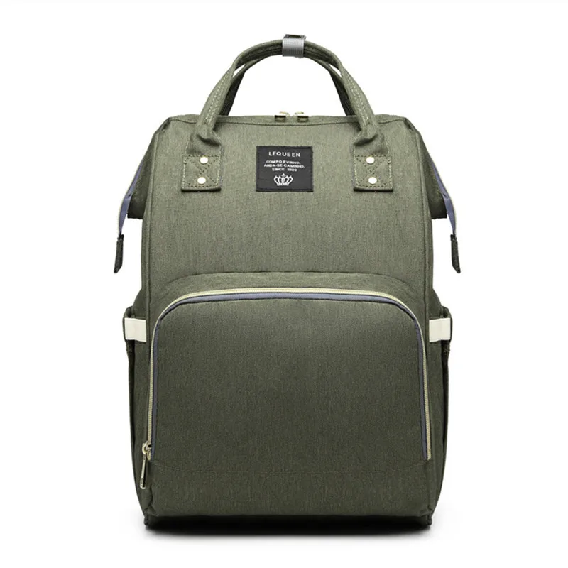 Lequeen сумка для подгузников, детские сумки, водонепроницаемая сумка для беременных, рюкзак для мамы, сумки для подгузников, большая емкость, дорожная сумка для мам, сумка для кормления - Цвет: Army Green