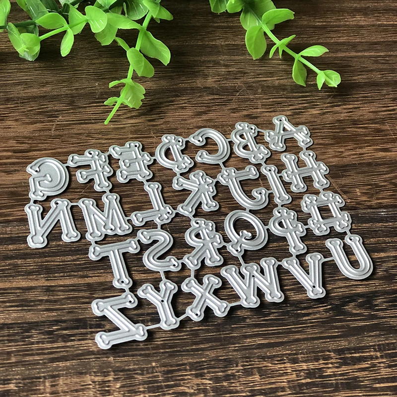 

New Bone Letters Metal Cutting Dies for Scrapbooking DIY Album Embossing Folder Paper Cards Maker Template Stencils Craft Dies