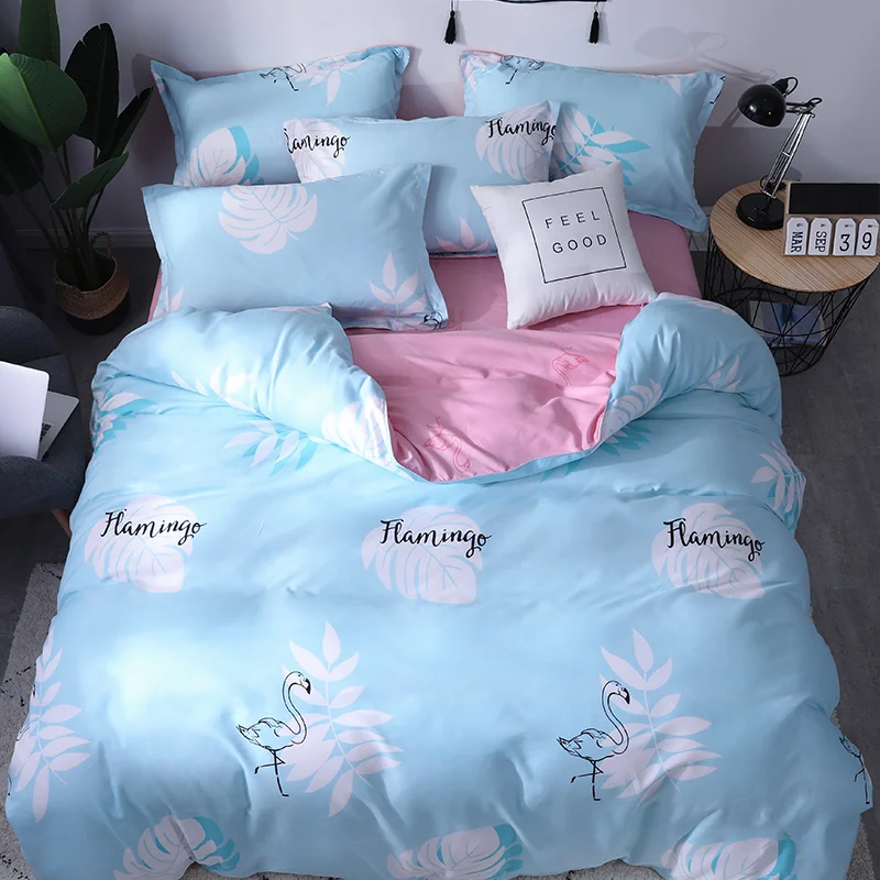 Luxury Bedding set the letter printing Duvet cover sets bed pillowcases sheet set King size Queen size set