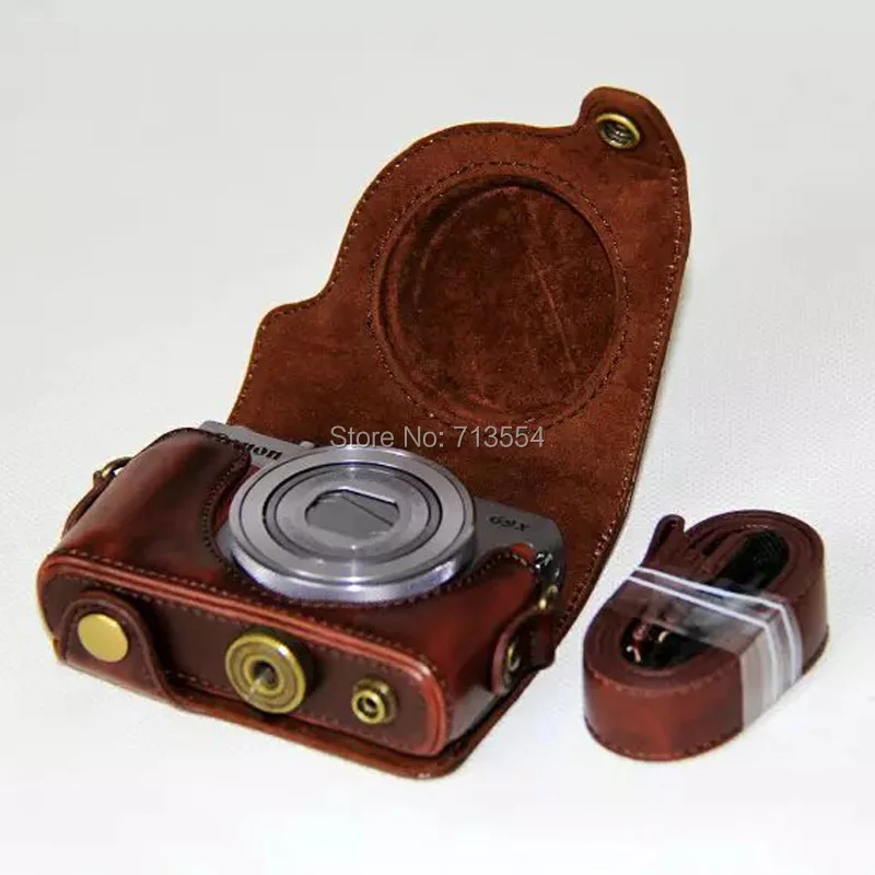 Из искусственной кожи чехол для Canon Powershot G9X G9 X камера сумка с плечевым ремнем
