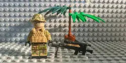 1 шт. пустыня Снайпер военный пистолет оружие городская полиция части Playmobil Мини фигурки строительный блок кирпич оригинальные игрушки для