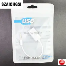 Szaichgsi белый Пластик молния розничный пакет сумка Поли PP для iphone7 6 5 USB кабель для Micro кабель пакет opp сумка 1000 шт