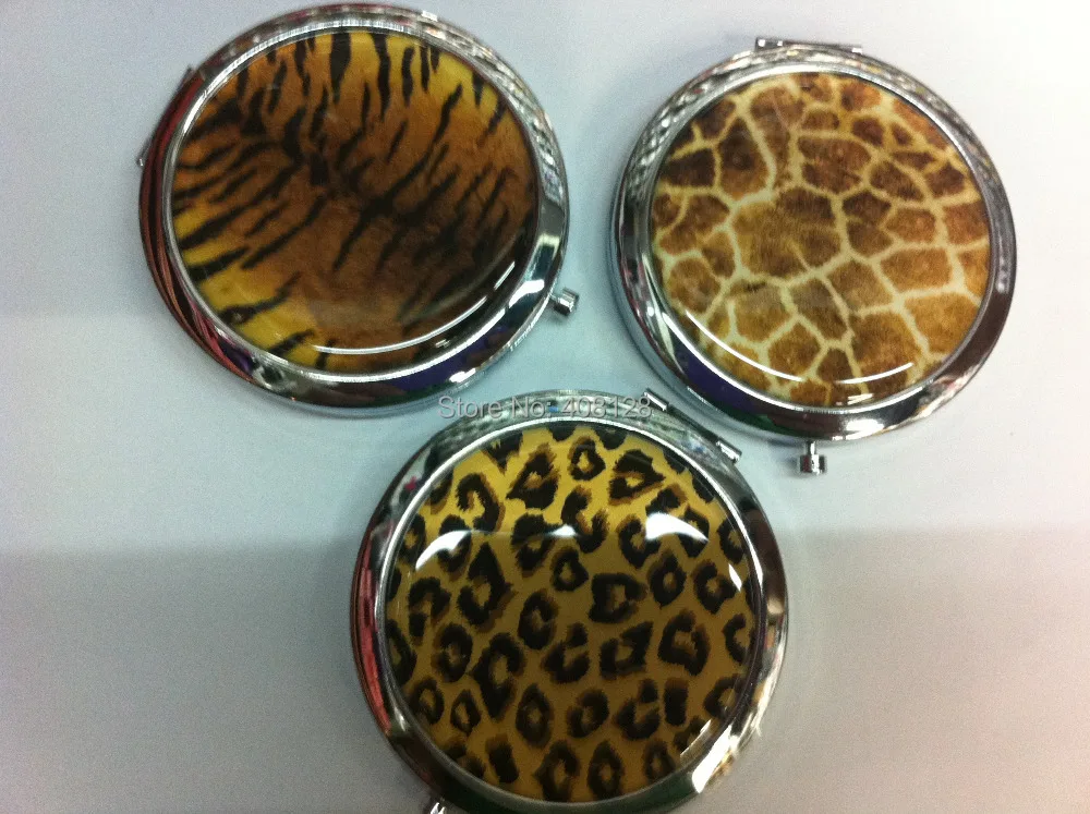 

Animal Print Compact Mirror Zebra Stripe Make Up Mirror Tigrina Mirror--DHL& Fedex Free Shipping