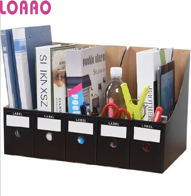 LOAAO экологический картон офисный органайзер для хранения коробка офисный файл коробка держатель ящик для хранения книг стол хранение организация