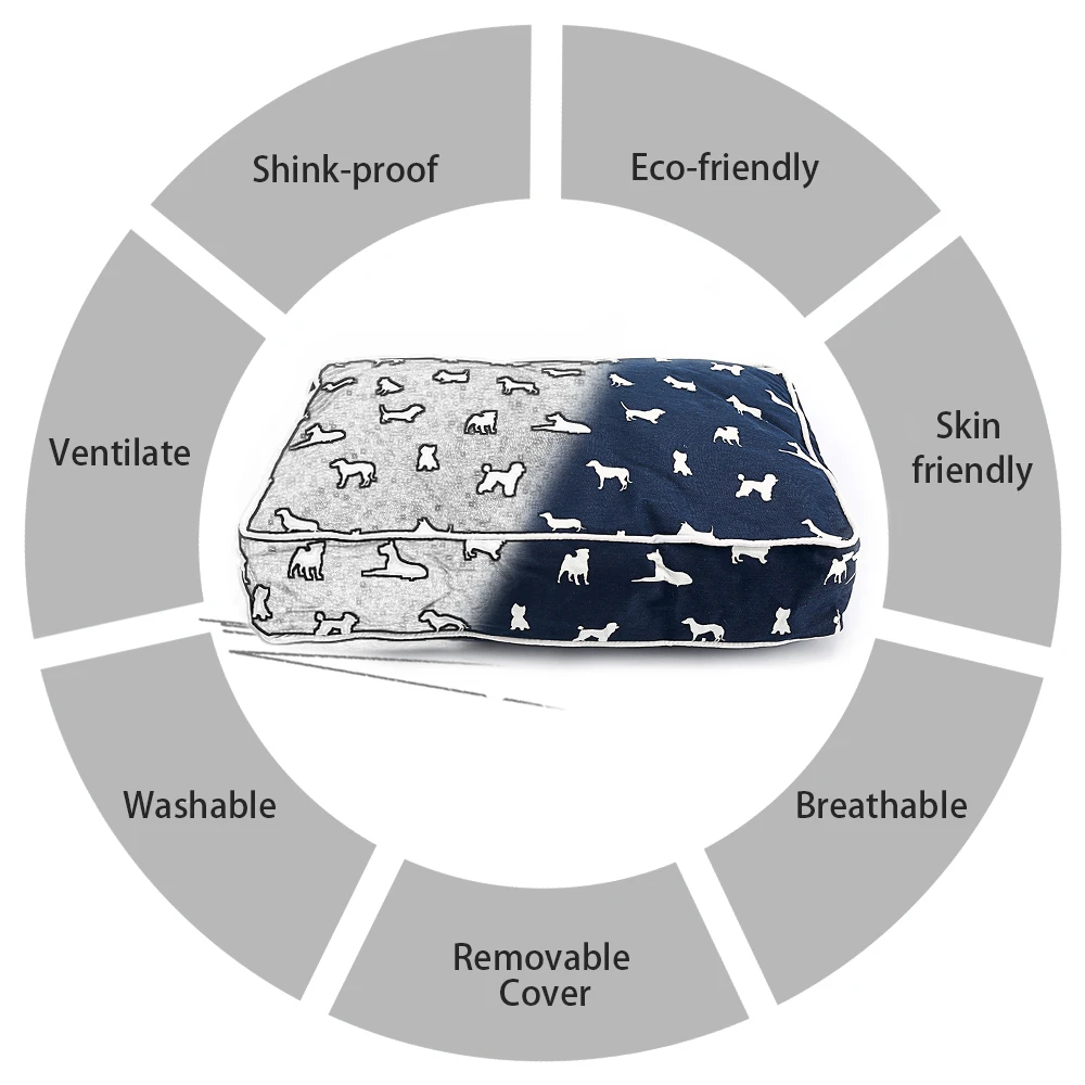 Прямоугольный Диван для домашних животных, собачьи матрасы-лежанки для маленьких, средних и больших собак, кошек, теплая Съемная кровать для собак, дом, питомник, моющиеся товары для домашних животных