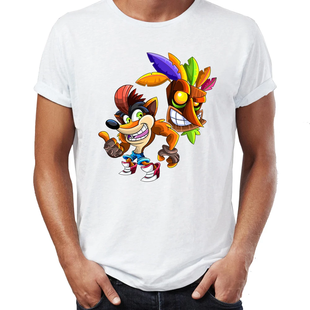 Мужская футболка Spyro Crash Bandicoot Snake Lara Ps Gaming Legends Awesome Artwork Printed Tee - Цвет: 2O0120M