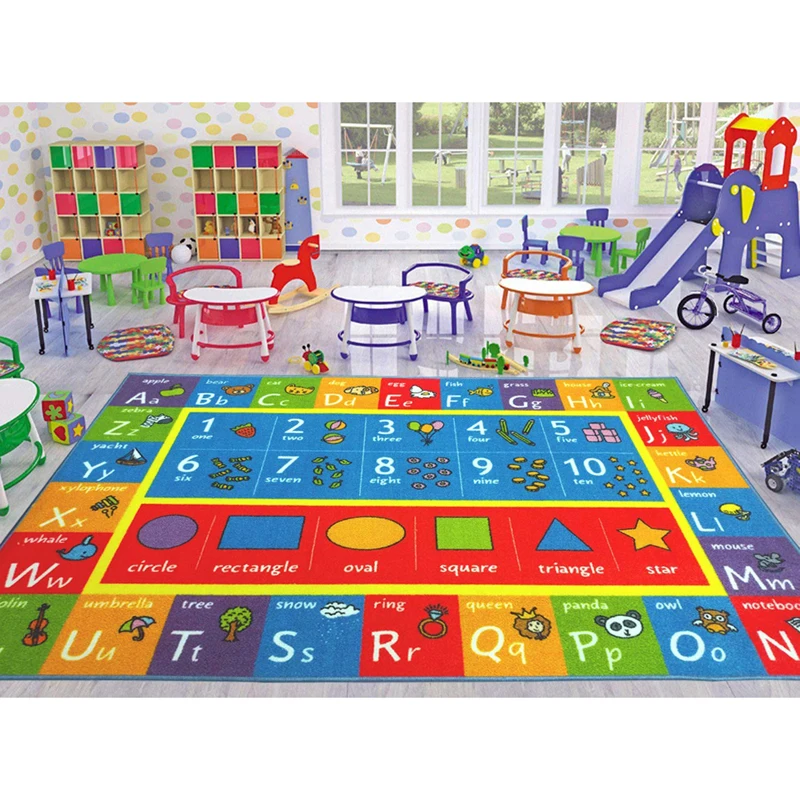 

Children Cartoon Number Pattern Play Mat Basket Waterproof Non-Slip Baby Floor Game Crawling Rugs Carpet