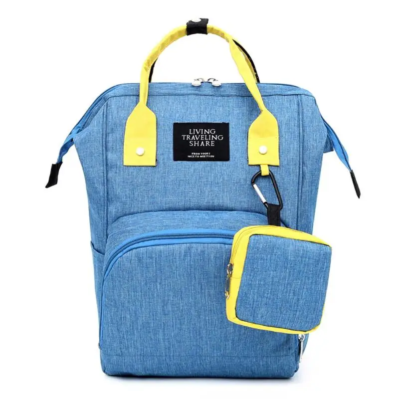 Модная сумка для подгузников рюкзак большой емкости Дорожная сумка для кормления уход за ребенком - Цвет: 5