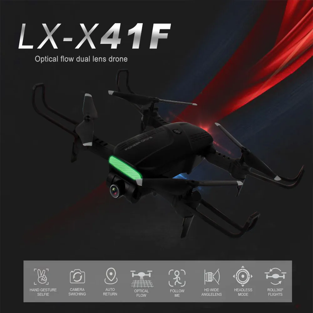 

Drones With Camera Hd 2.4Ghz 4CH Attitude Hold WiFi 720P Optical Flow Dual Camera RC Quadcopter Drone Cool Gift For Friend