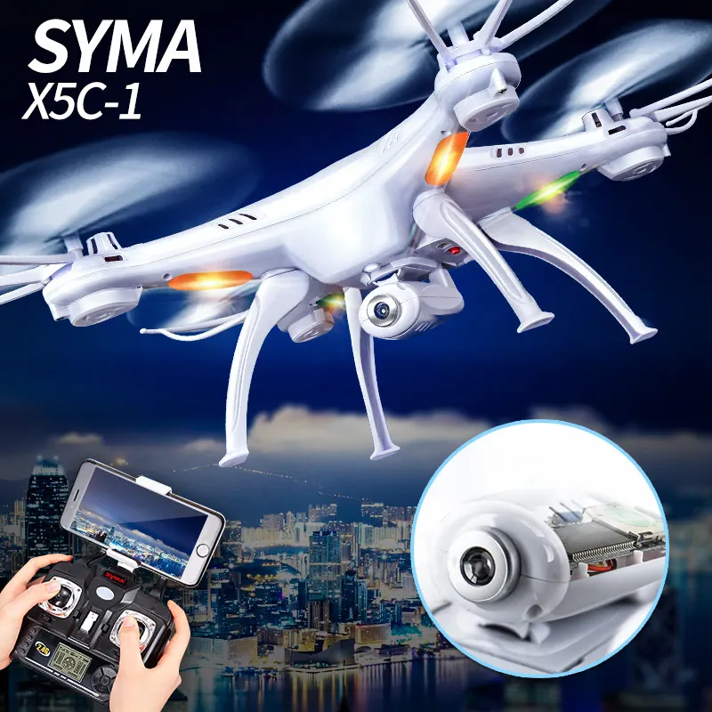 

Syma X5C X5C-1 New Version Explorers Quadcopter Mode 2 With 2 Million Pixels Camera 2.4G 4CH with 6 Axis Gyro Toys Gift Present