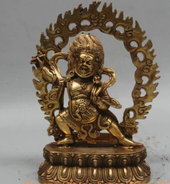 

7'' China Tibet Bodhisattva Vajrapani Buddha Yamantaka Bronze Statue