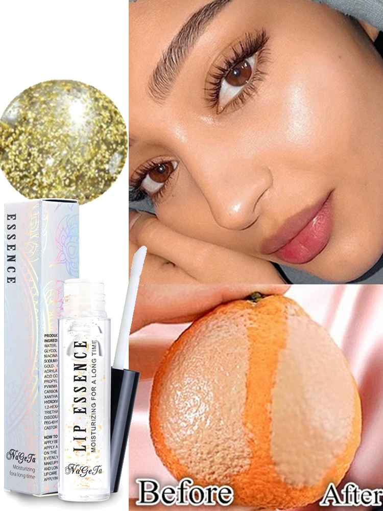 

Primer Make Up 24K Gold Elixir Essence Moisturizer Hydrating Smooth Face Lip Base Skin Pores Minimizer Refreshing Texture Makeup