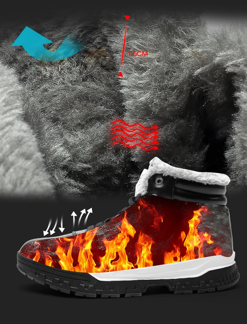 SERENE Brand Men's Boots Big Size Waterproof Male Leather Shoes Work Boot Warm Fur Winter Casual Snow Sneakers Mens Ankle Boots (5)