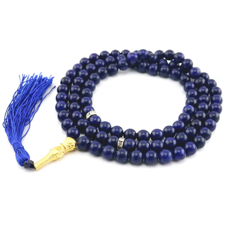 

Natural Stone Tassel Pendant 99 Prayer Beads Islamic Muslim Tasbih Allah Mohammed Rosary For Women Men